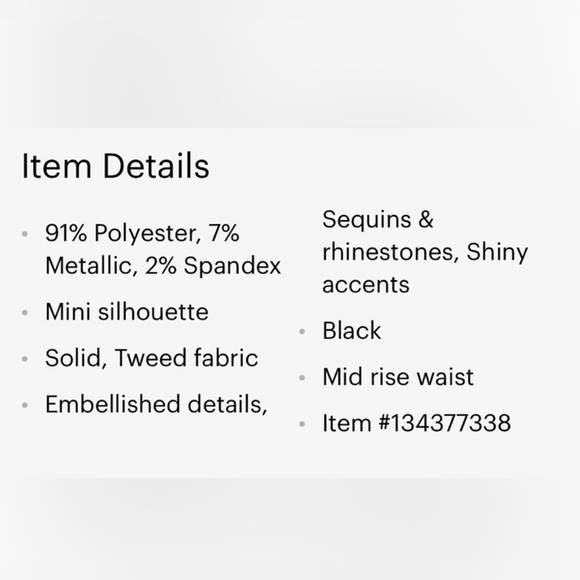 LOFT Tweed Sequin Panel Mini Skirt | Sz 6T - Picture 6 of 7